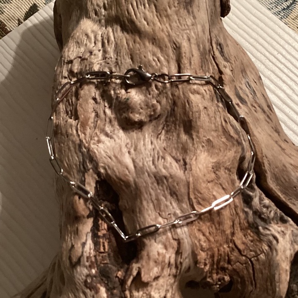 Stainless Steel Paperclip Chain Bracelet 9.25” - Picture 1 of 2